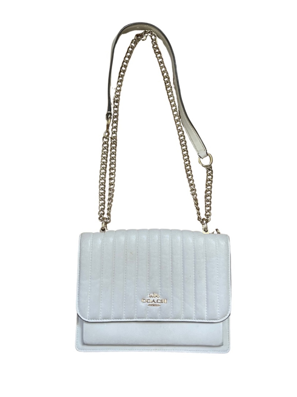 Coach Klare Crossbody with Linear Quilting in Ivory Leather
